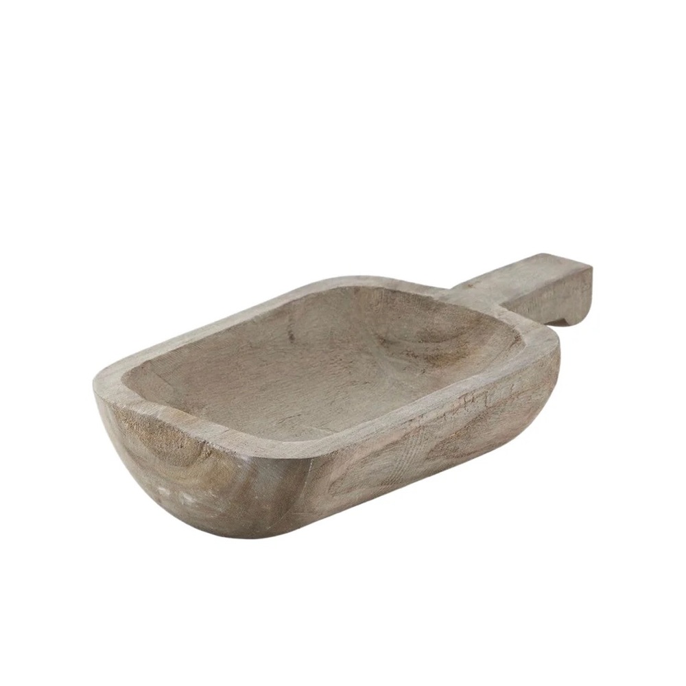 Grey Paulownia Handle Tray